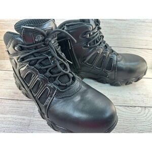 Thorogood 6 Crosstrex Side Zip Comp Toe Tactical Boots Mens 8.5W Black 804-6385